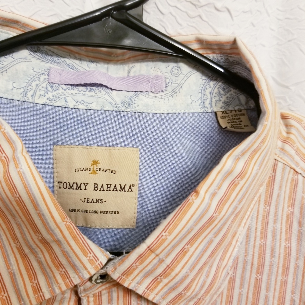 Tommy Bahama Mens Button Down Shirt Cotton SZ XL - Picture 3 of 6